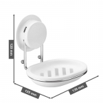 Kahekihiline seebiriiul Puntsivaba seebikarp roostevabast terasest hoiurest Vannituba Seinale paigaldatav &auml;ravooluseebiriiul