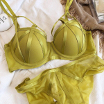 Naiste pitsist aluspesu Seksikas &otilde;&otilde;nes Push Up rinnahoidja komplekt Klassikaline sidemepesu Mood fluorestseeruv Plus Size CD rinnahoidja 80C roheline