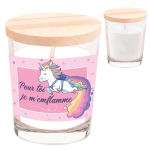 Les Tr&eacute;sors De Lily [A0702] - l&otilde;hnak&uuml;&uuml;nal  Licorne My Unicorn  Sinu jaoks ma p&otilde;len (puuvillane lill) - 92x70 mm Heleroosa
