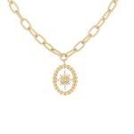 Les Tr&eacute;sors De Lily [R4479] - Disainterasest kaelakee 'Cl&eacute;opatra' valgest kullast - 20x16 mm valge