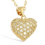 Les Tr&eacute;sors De Lily [R5683] - kullatud kaelakee  Love  valge kuld - 13x12 mm valge