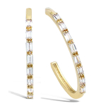 Les Tr&eacute;sors De Lily [R7152] - kullatud r&otilde;ngask&otilde;rvar&otilde;ngad 'Sissi' valgest kullast - 30 mm 2 mm valge