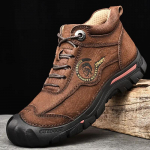 Meeste matkasaapad k&otilde;rge &uuml;laosaga nahast pl&uuml;&uuml;sist puuvillased v&auml;lisjalatsid, suur suurus 39-46 44 tumepruun v&auml;rv