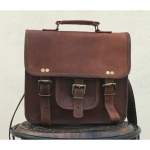 Meeste ehtne vintage pruun nahast messenger kott &otilde;lakott kott kool 9x11x3