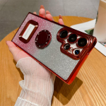 Luksuslik Gradient Glitter galvaniseeritud alusega telefoni&uuml;mbris, mis sobib Samsung S23 22 Plus Ultra S20 21 FE kukkumiskaitse&uuml;mbristele Samsung S20 FE tumelilla v&auml;rv