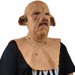 Sea t&auml;islateksmask &otilde;udus jube kortsudevastane n&auml;omask T&auml;ispea kaelaga Halloweeni peo karnevali rekvisiidid n&auml;omask moe jaoks tume khaki v&auml;rv