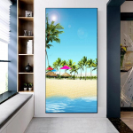 Meremaastik rand p&auml;ikeset&otilde;us Ookeani laine kaljud l&otilde;uendimaal P&otilde;hjala plakatid ja tr&uuml;kised Seinakunst Pildid Elutoa sisekujundus Ilma raamita 20cm&times;40cm NoFrame