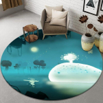 3D Maa &uuml;mmargune elutoa vaip libisemiskindel tool Mat Magamistoa vaip poistetoa sissep&auml;&auml;su uksematt Lapsed M&auml;ngumati ala vaip Diameter 150cm