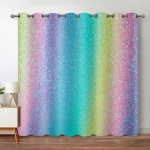 S&auml;ravad vikerkaarekardinad S&auml;ravad v&auml;rvilised t&auml;histaeva aknakardinad elutuppa Dceor luksuslikud s&auml;delevad taustaga kardinad W53.5 X H114cm X 2