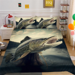 3D Fish Series voodipesukomplekt Tekikate padjakate voodipesukomplekt AU King t&auml;issuuruses &uuml;he-/kaheinimesevoodiga kodukaunistus Baby 100x135cm