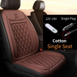 12-24v soojendusega autoistme kate 30' kiire autoistmesoojenduse riie/flanellist soojendusega autoistme kaitse 25W istmesoojenduse kate auto 1PCS Brown Cloth