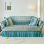 Voldis Seersuckeri diivanikate elutuppa Paks elastne tugeva veniva diivani katted 1/2/3/4 istmega diivani tugitooli kate 2 Seat 145-185cm