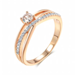 Kullav&auml;rvi ristuva disainiga h&otilde;betatud valge tsirkoon abielus&otilde;rmused naistele isikup&auml;ra ehted 7