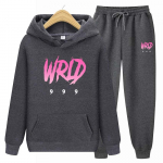 Naiste kapuutsi komplekt S&uuml;gistalvised kapuutsid+p&uuml;ksid Kaheosaline komplekt tr&uuml;kkimine Naiste kapuutsid dressid Jooksup&uuml;ksid paksud soojad riided S