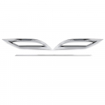 VW Polo 6 MK6 jaoks 3tk Tagumise p&otilde;rkeraua hajuti huulespoiler &Otilde;hu v&auml;ljalaskeava v&auml;ljalaskeriba katte trimm 2017- n&auml;o t&otilde;stmise eelne kere Chrome-Silver