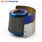 Universaalne 3'' 76 mm &otilde;hufilter p&otilde;lenud siniseks koos &otilde;hu sisselaskefiltri soojuskaitsekattega 2,5  KUNI 3,5  roostevabast terasest