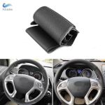 Hyundai Tucson ix35 jaoks 2011 2012 2013 2014 2015 K&auml;sitsi &otilde;mmeldud auto rooli kate must perforeeritud nahk gray