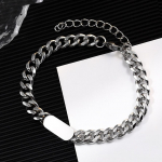 Kvaliteetsed roostevabast terasest k&auml;ev&otilde;rud meestele Punk Curb Kuuba lingiga keti k&auml;ev&otilde;rud Ehted Kingitused 01