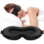 Magamismask k&uuml;lgliipritele 3D magamismask meestele Naistele Pehme ja hingav silmamask Unimaskid 100% valgust blokeerivad unekaitseprillid Adj-ga 10x8x5cm