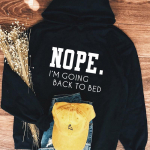 nope.ma l&auml;hen tagasi voodisse Pusad Naiste Pusad naljakad Pusad Pullovers tsitaat Mood unisex puhtast puuvillast top umper fit pusad S must