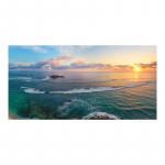 Mere p&auml;ikeset&otilde;usu maastik dekoratiivne l&otilde;uendimaaling kodu elutuba dekoratiivmaal raamita s&uuml;damik 20x40cm No Frame seladoni roheline v&auml;rv