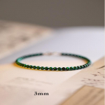 3 mm rohelisest malahhiidist k&auml;ev&otilde;ru naiste v&auml;ga peen kristallist k&auml;ev&otilde;ru kalliskivi peen k&auml;ev&otilde;ru kingitus paarile 16cm