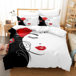 3D Luksuslik voodipesukomplekt T&uuml;drukutele tr&uuml;kitud udusulgedega tekikott padjap&uuml;&uuml;r 2/3 t&uuml;kki AU140 * 210 t&auml;issuuruses kiiresti kuivav pehme kodutekstiil lukuga Baby 100x135cm