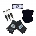 Scione Hatake Kakashi Kunai komplektid Kindad Peapael Shuriken Relv Ninja Anime Multifilm Cosplay Rekvisiidid