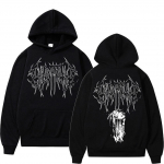 R&auml;ppar Ghostemane Squeeze graafiline kapuuts Unisexi t&auml;navar&otilde;ivad Unisex hip-hop kapuutsid Unisex naiste &uuml;lisuure fliisist puuvillase kapuutsiga kampsun L