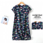 Suures suuruses suvine naiste &ouml;&ouml;s&auml;rk L&uuml;hikeste varrukatega armas multikas magamisriided armsad O kaelaga &ouml;&ouml;s&auml;rgid pidžaamad naiste puuvillane magamiskleit XL