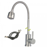 Harjatud nikliga seinakinnitus k&ouml;&ouml;gipesu roostevabast terasest p&ouml;&ouml;rlev segisti pihusti k&ouml;&ouml;givalamu segisti kraanivoolu pihustipea G1/2 Deck Mount with Hose
