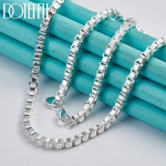 Klassikaline 4mm ruuduline ketiga kaelakee h&otilde;bedane pidukingitus moeehted 45cm