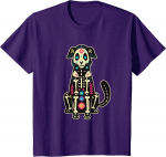 Koer Suhkru Kolju Dia De Los Muertos Perro Surnute p&auml;eva T-s&auml;rk Casual Four Seasons Daily Graphic T-s&auml;rgid Unisex r&otilde;ivad 4XL