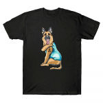 Saksa lambakoera t&auml;toveering I Love Mom Funny Black Navy Tee Unisex T-s&auml;rgid S
