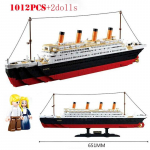 Titanic RMS kruiisilaev Linnamudel Ehitusklotsid DIY figuurid Tehnilised klotsid Harivad m&auml;nguasjad lastele Lastele Kingitused