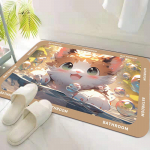 Absorbent P&otilde;randamatt Imitatsioon Diatom Muda Vannituba Cartoon Sissep&auml;&auml;su uks Vannituba Kiiresti kuivav WC Jalamatt Vaip Avaleht 40*60cm（crystal velvet）