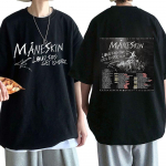 Maneskin Louds Kids Gets Louder Tour Graafiline T-s&auml;rk Itaalia rokkb&auml;ndi Suured T-s&auml;rgid Unisex Naiste Vintage l&uuml;hikeste varrukatega T-s&auml;rk S
