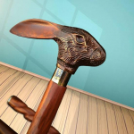 Ladies Choice Nebula Rabbit Head Designer Style Handle Wooden Walking Stick cane