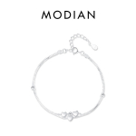 MODIAN 925 Sterling h&otilde;be kahekihiline s&uuml;damest s&uuml;dameni k&auml;ev&otilde;ru Lihtne reguleeritav l&uuml;likett naistele ehted j&otilde;ulukingid h&otilde;be