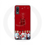 &Uuml;mbris Samsung Galaxy A02 BTS Bangtan Boysi punase taustaga j&otilde;ulukingituseks 2023
