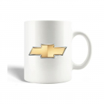 Mug en C&eacute;ramique Voiture Chevrolet Logo Jaune