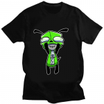 Invader Zim Graafiline T-s&auml;rk Kawaii Zim Image Armas tr&uuml;kitud multikas T-s&auml;rk Unisex Naiste retros&auml;rk Moodne T-s&auml;rk Loovus L&uuml;hikeste varrukatega 4XL