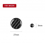 for Mazda CX-5 CX5 2017 2018 Car Central Control Multimedia Knob Ring Decoration Cover Sticker Auto Accessories Carbon Fiber style A