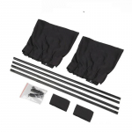 2 x Update 70L Aluminum Alloy Elastic Auto Car Side Window Sunshade Curtain Sun Visor Blinds- Black/Beige/Gray must