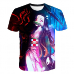 Anime Demon Slayer T-s&auml;rk Armas 3D tr&uuml;kiga Kamado Nezuko kost&uuml;&uuml;m, poiste t&uuml;drukute T-s&auml;rk Suvine l&uuml;hikeste varrukatega Suurem&otilde;&otilde;dulised t&auml;navar&otilde;ivad lahtised topid 2XL