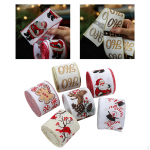 7 Pieces Christmas Wired Edge Ribbons Patterned Wrapping Ribbon 2M Comfortable to Touch