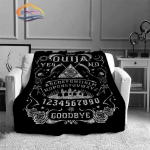 Saatanlik gooti n&otilde;iakunstitekk Ouija laud k&auml;tega okultism flanell pehme nelja hooaja kaasaskantav telkimine 30x40in