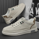 Meeste kingad vedru hingav pehme tallaga nahast kingad valged kingad lamedad kingad meeste kingad 39 beež