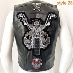 Euroopa Harley mootorrattavest Nahast vest s&otilde;idujakk Meeste nahast &otilde;lg Bio Green Magic tikandid m&auml;rgi disain XXXXL