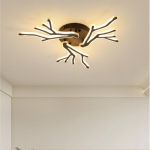 Elutoa lamp Lihtne kaasaegne rauast majapidamises kasutatav LED-laevalgusti isikup&auml;rastatud puuharu peamagamistoa valgusti 3 headlamps